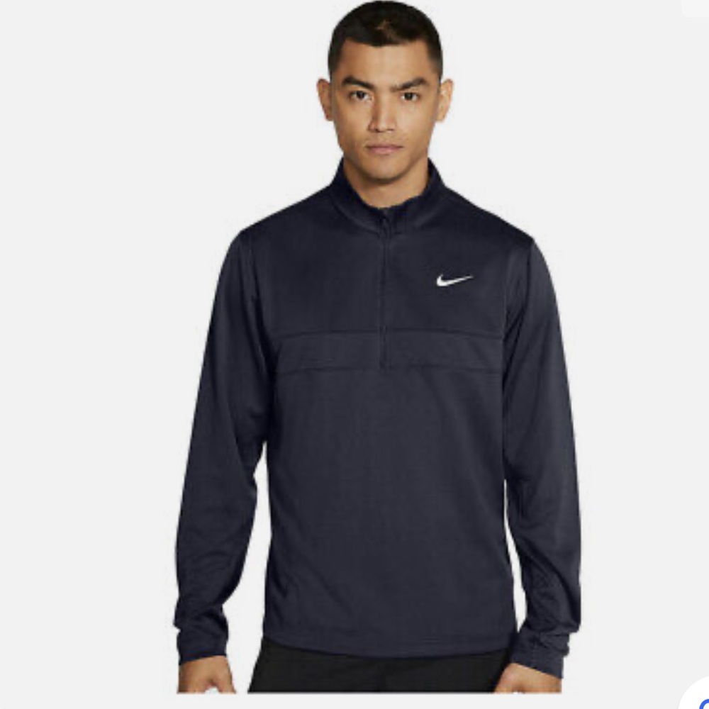 NIKE Dri-FIT Half-Zip GOLF Pullover Obsidian Blue, L Tall